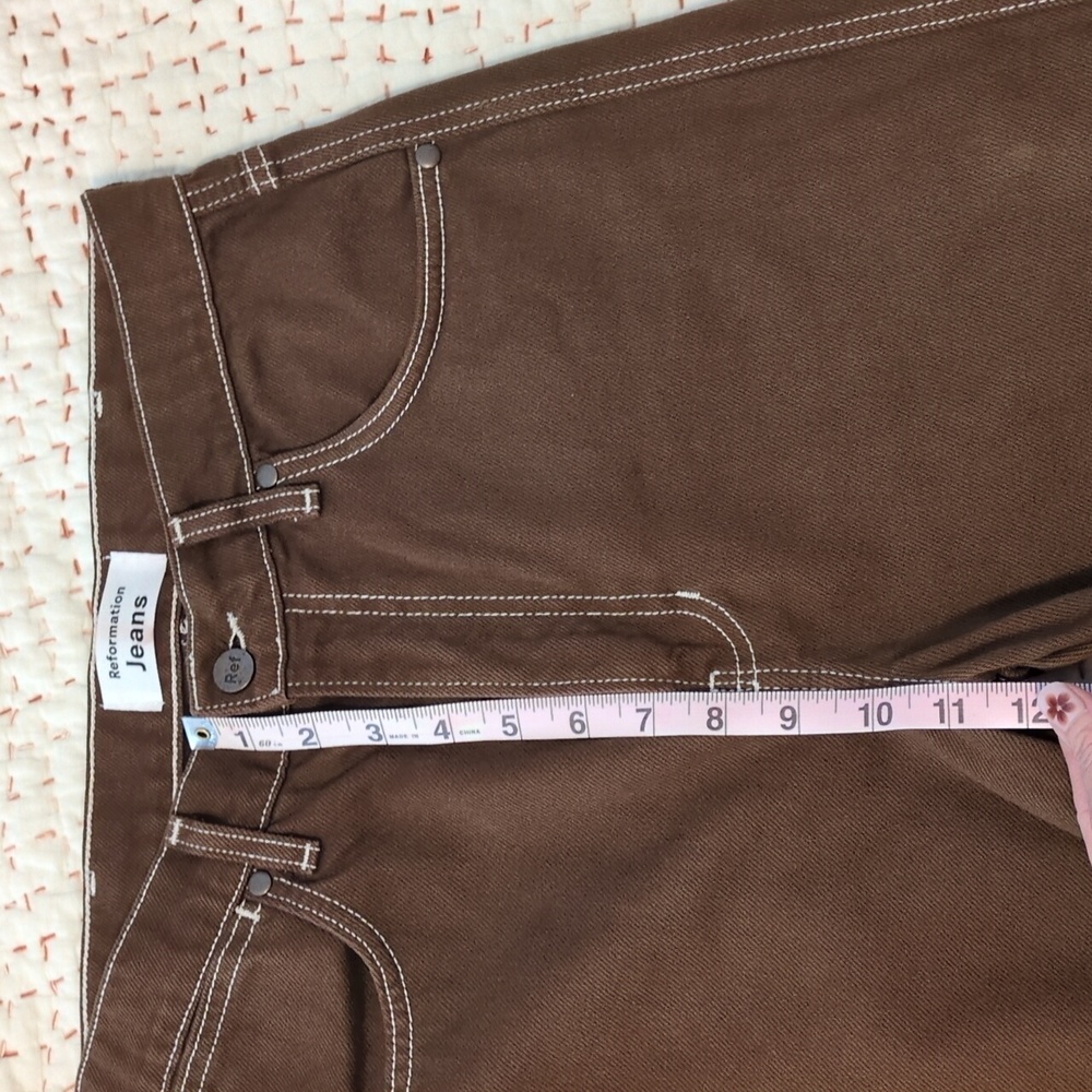 Reformation Cowboy High Rise Straight Jeans - Chocolate 27 - Picture 5 of 11